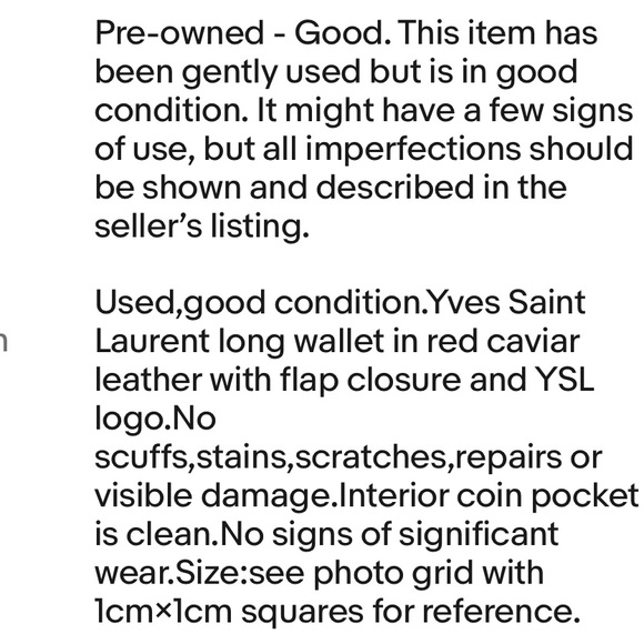 Yves Saint Laurent Red Wallet with Gold Accents - Picture 7 of 7